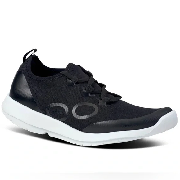 OOFOS Women's OOMG Sport LS Shoe in Black/White Size 9 - Picture 3 of 12